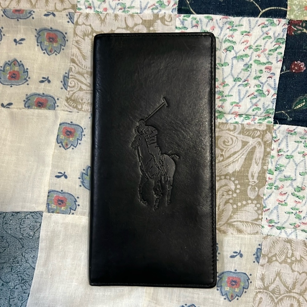 Black polo breast wallet- brand new never used